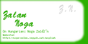 zalan noga business card